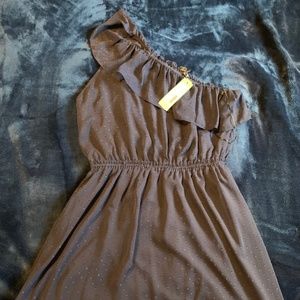 One-shoulder a-line dress